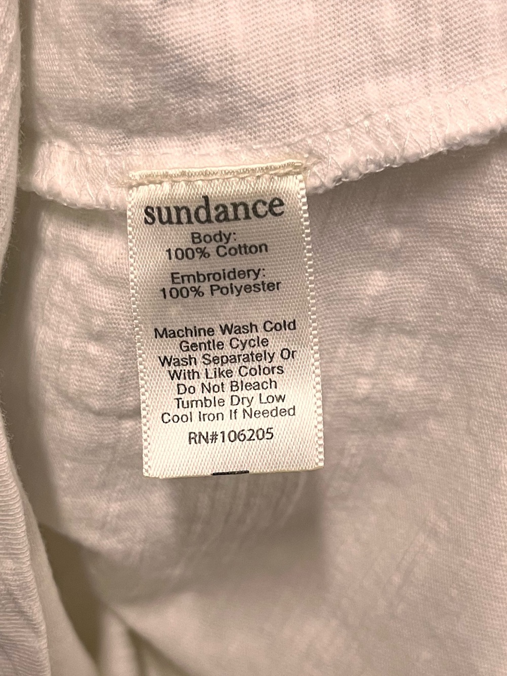 Sundance Short-Sleeve Scoop Neck Slub Tee Floral Embroidery Medium Boho Peasant - Picture 4 of 4